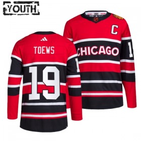 Chicago Blackhawks Hockeydrakt Jonathan Toews 19 2022-23 Rød Reverse Retro 2.0 Adidas Authentic - Barn